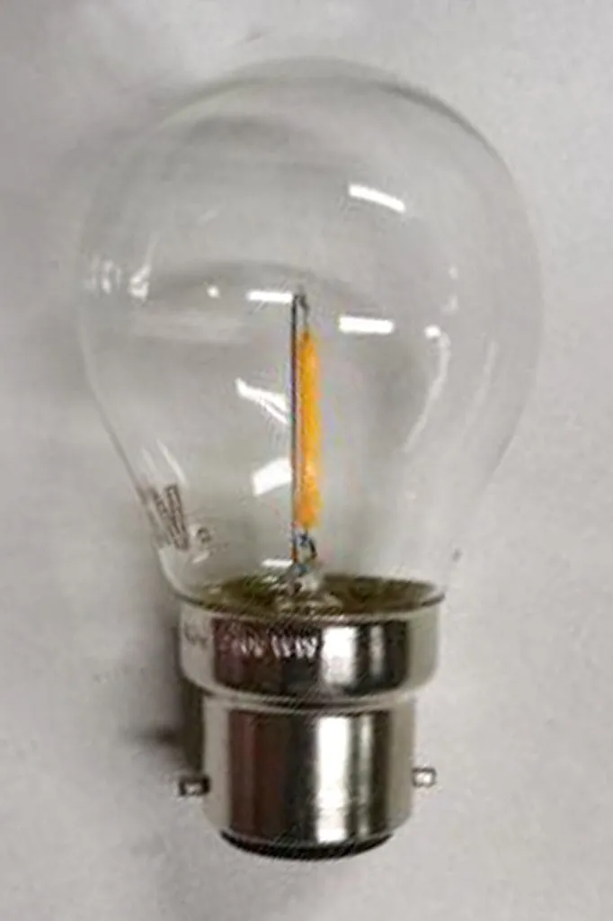 0.5W B22 Filament LED G45 Round 2200K Bulb