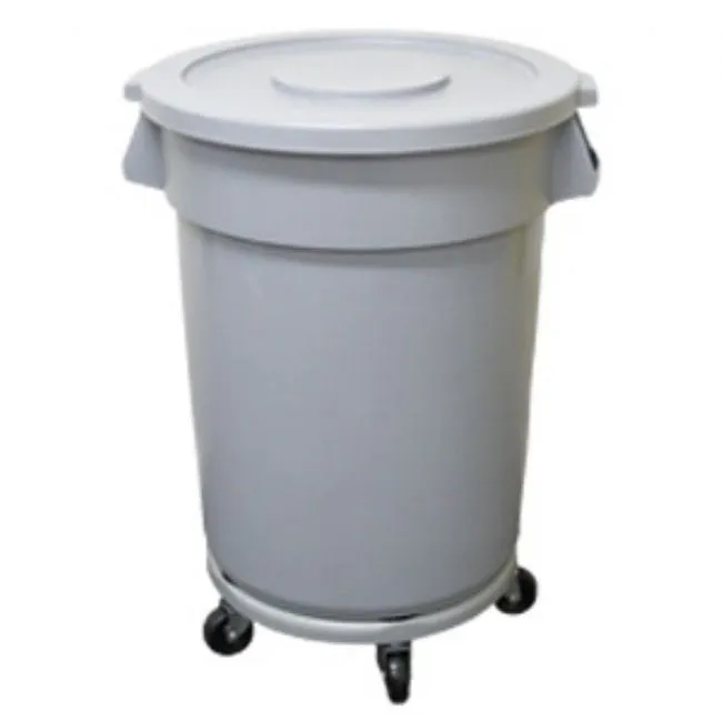 120 LITRE FLAT-LID RUBBISH BIN ON WHEELS