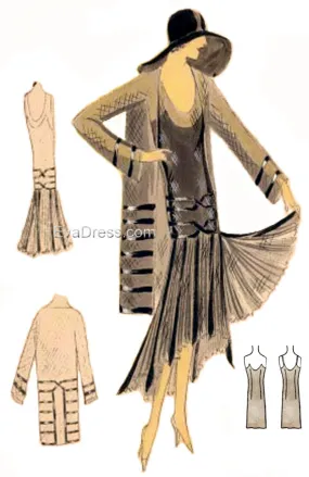 1930 Dress, Slip, Coat & Hat SE30-3891