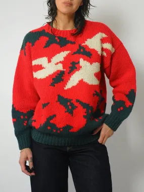 1980's Abstract Dove Sweater