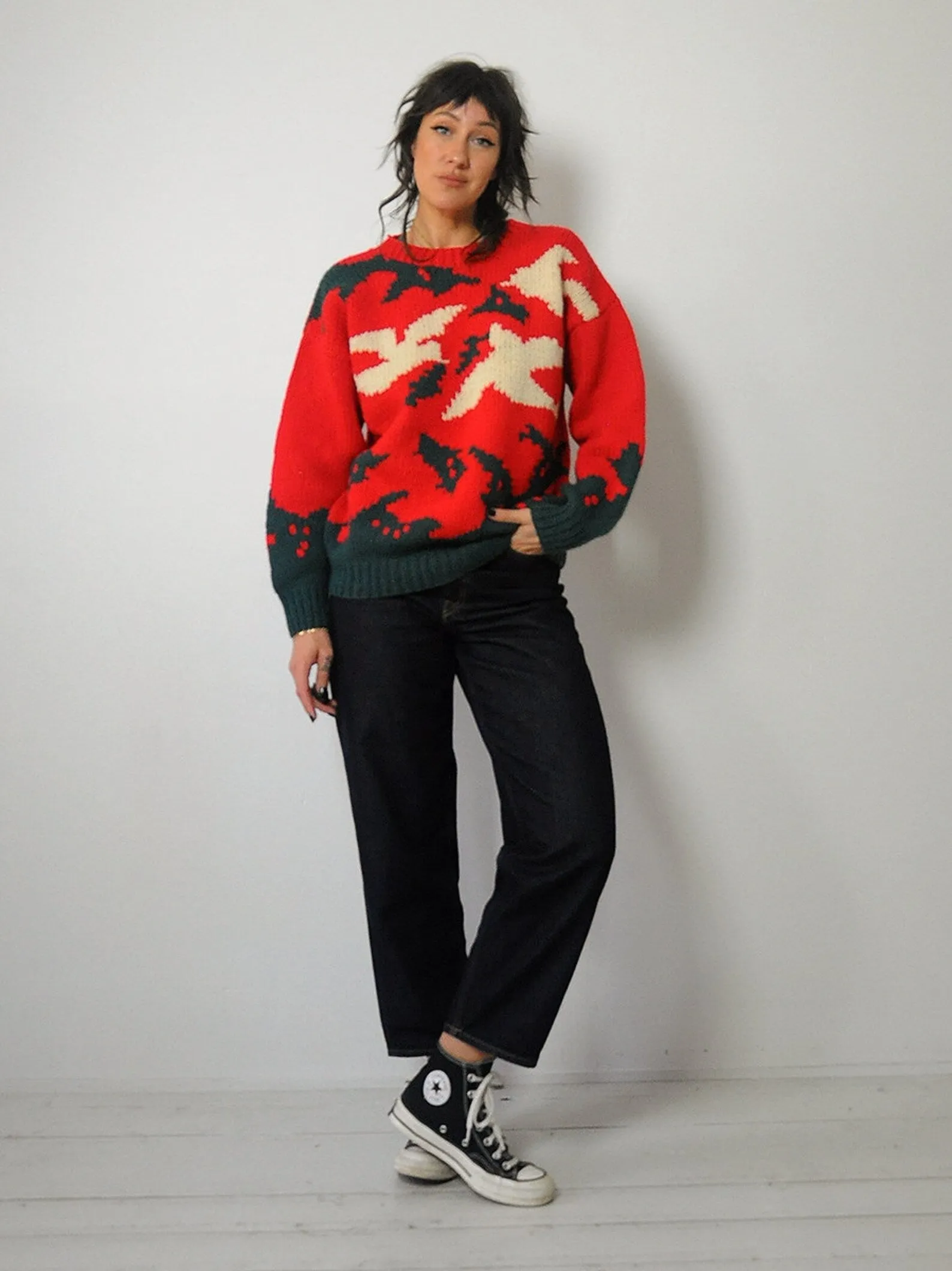 1980's Abstract Dove Sweater