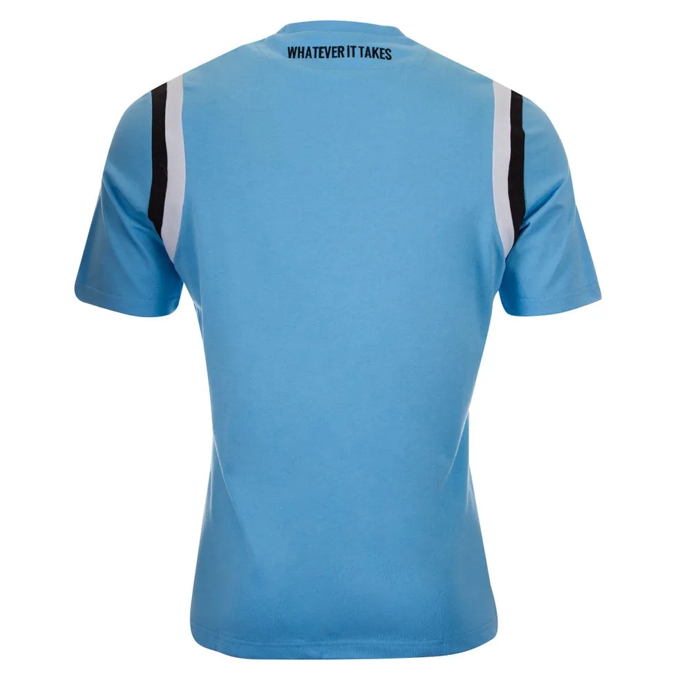 2021-2022 Glasgow Warriors Travel Cotton Poly Shirt (Blue)