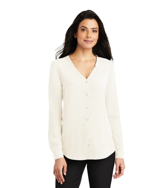 26. FMD - Port Authority ® Ladies Long Sleeve Button-Front Blouse