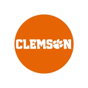 3 Inch Clemson with Paw Button