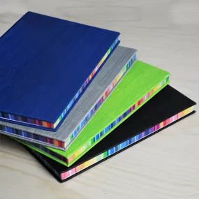 A5 Hard Cover Notebook with Rainbow Side