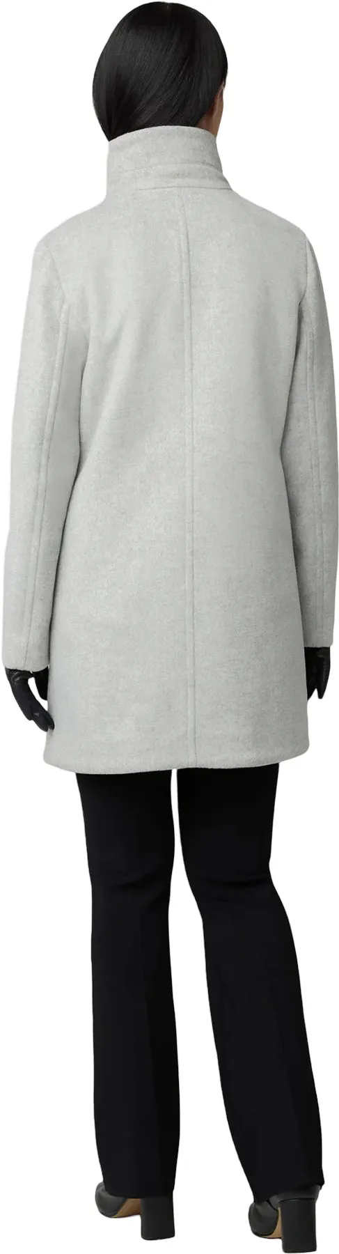 Abbi Straight-Fit Novelty Wool Coat with Puffer Collar - Women's|-|Manteau en laine texturé à coupe droite avec col bouffant Abbi - Femme