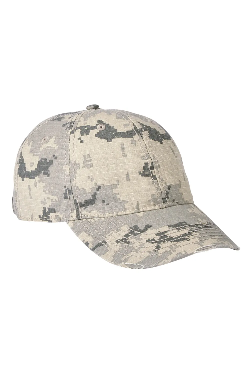 Adams Mens Distressed Adjustable Hat - Digital Green Camo