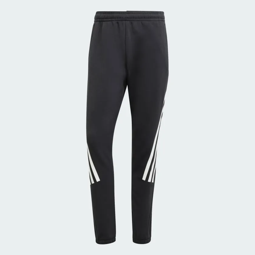 ADIDAS MEN'S FUTURE ICONS 3-STRIPES BLACK TRACKPANTS