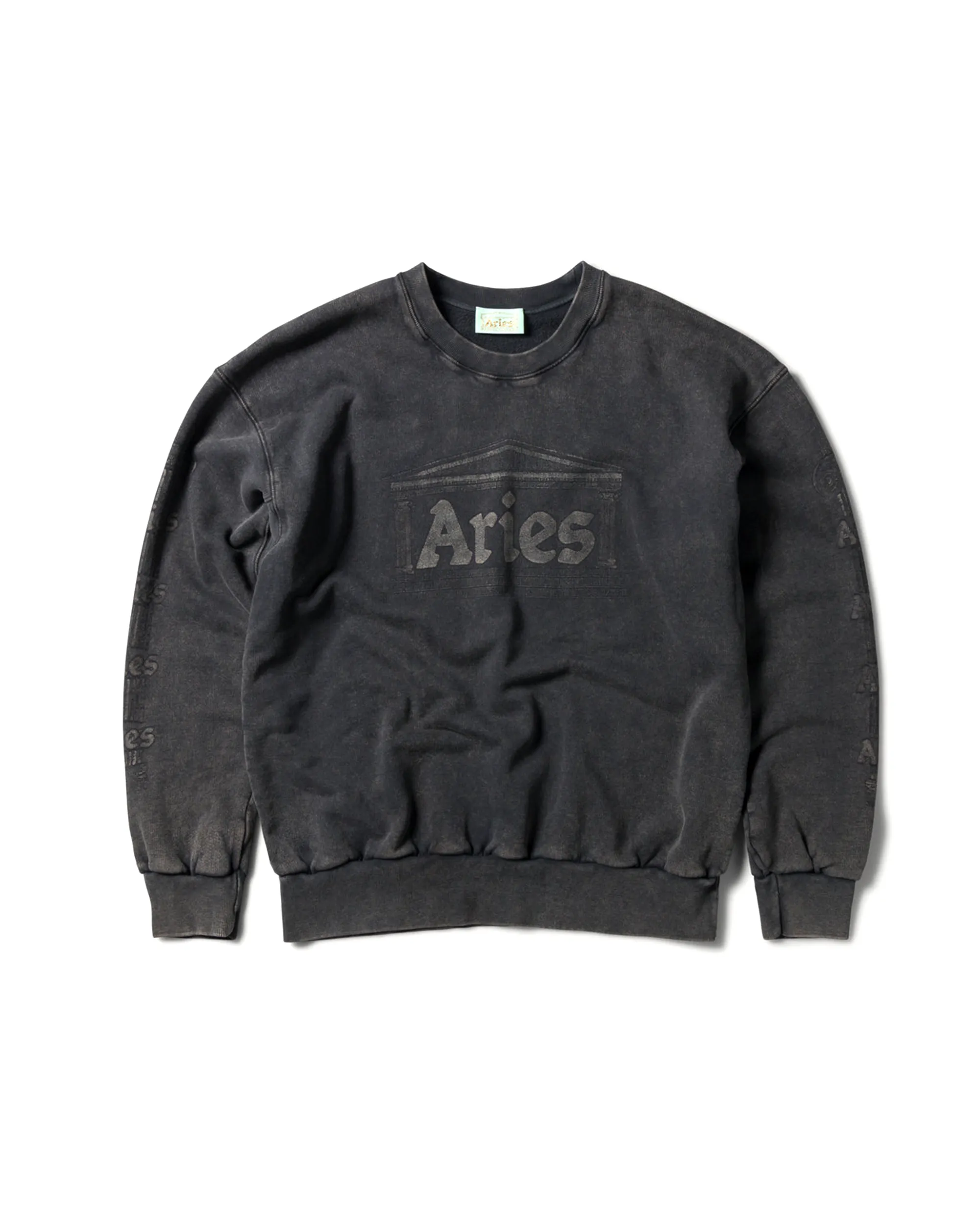 Aged Ancient Column Crewneck - Black