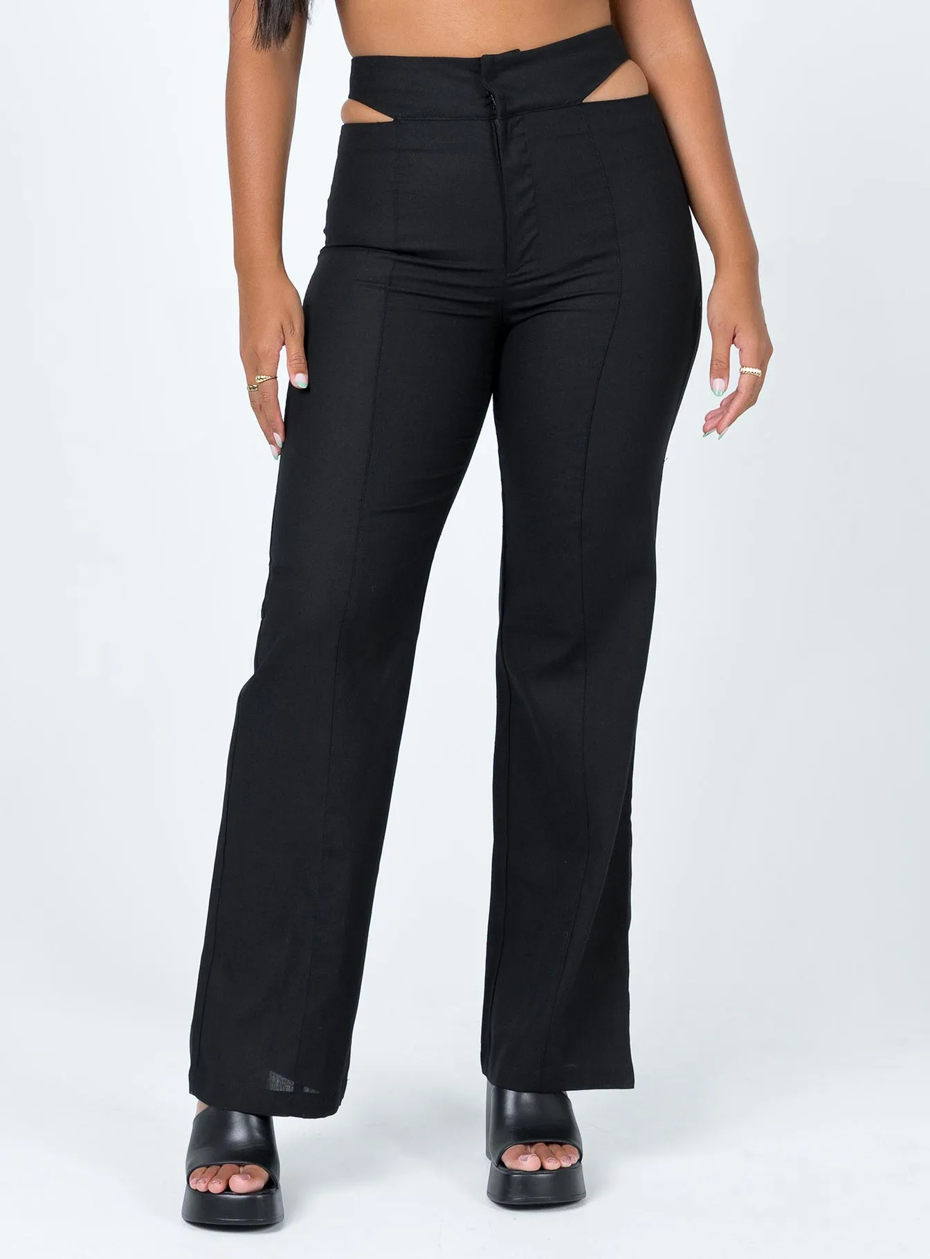 Alexia Wide Leg Pants Black