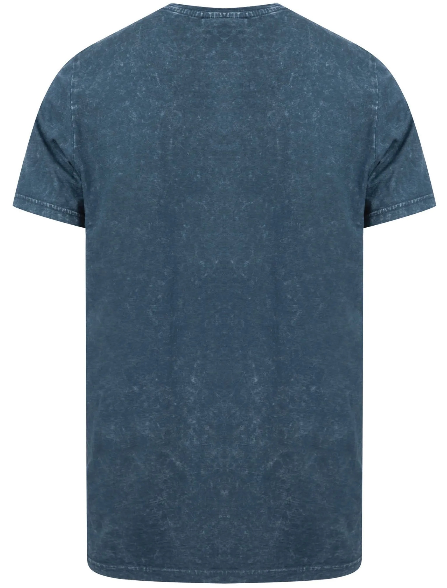 Amar Acid Wash Cotton Slub Jersey T-Shirt In Sargasso Blue - Dissident