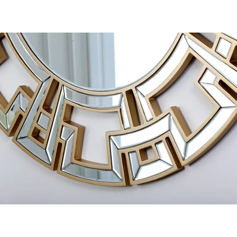 Andmo Round Beveled Novelty Accent Mirror