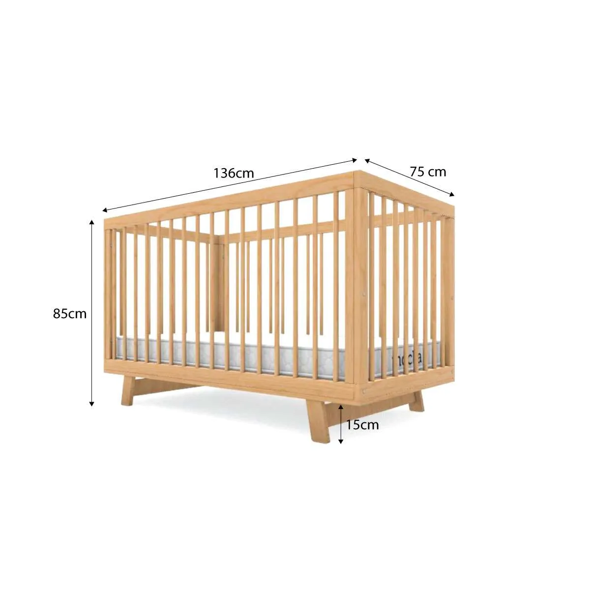 Aspen Natural 3-in-1 Cot Conversion Bundle