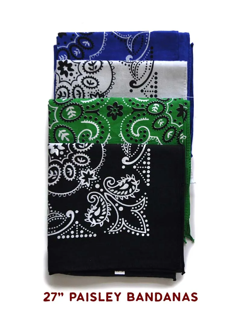 Assorted Bandanas 22" & 27"