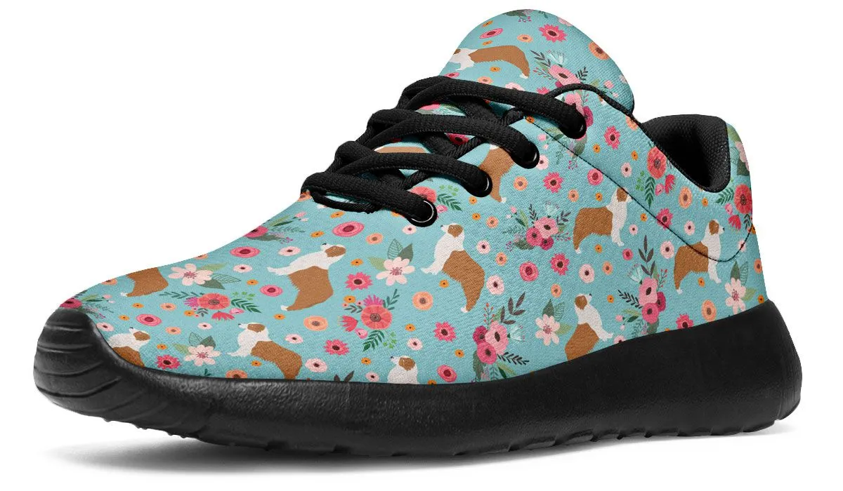 Australian Shepherd Flower Sneakers