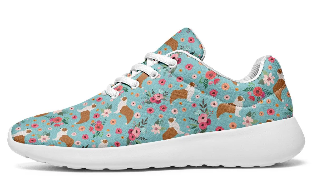 Australian Shepherd Flower Sneakers