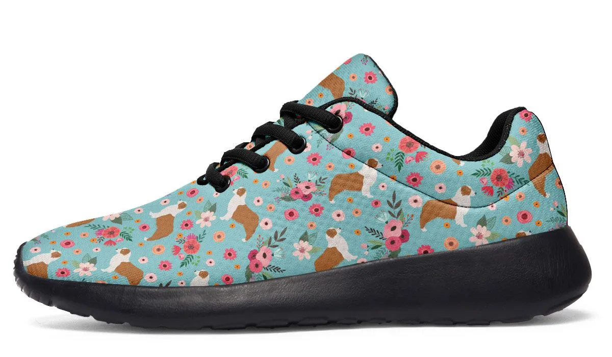 Australian Shepherd Flower Sneakers