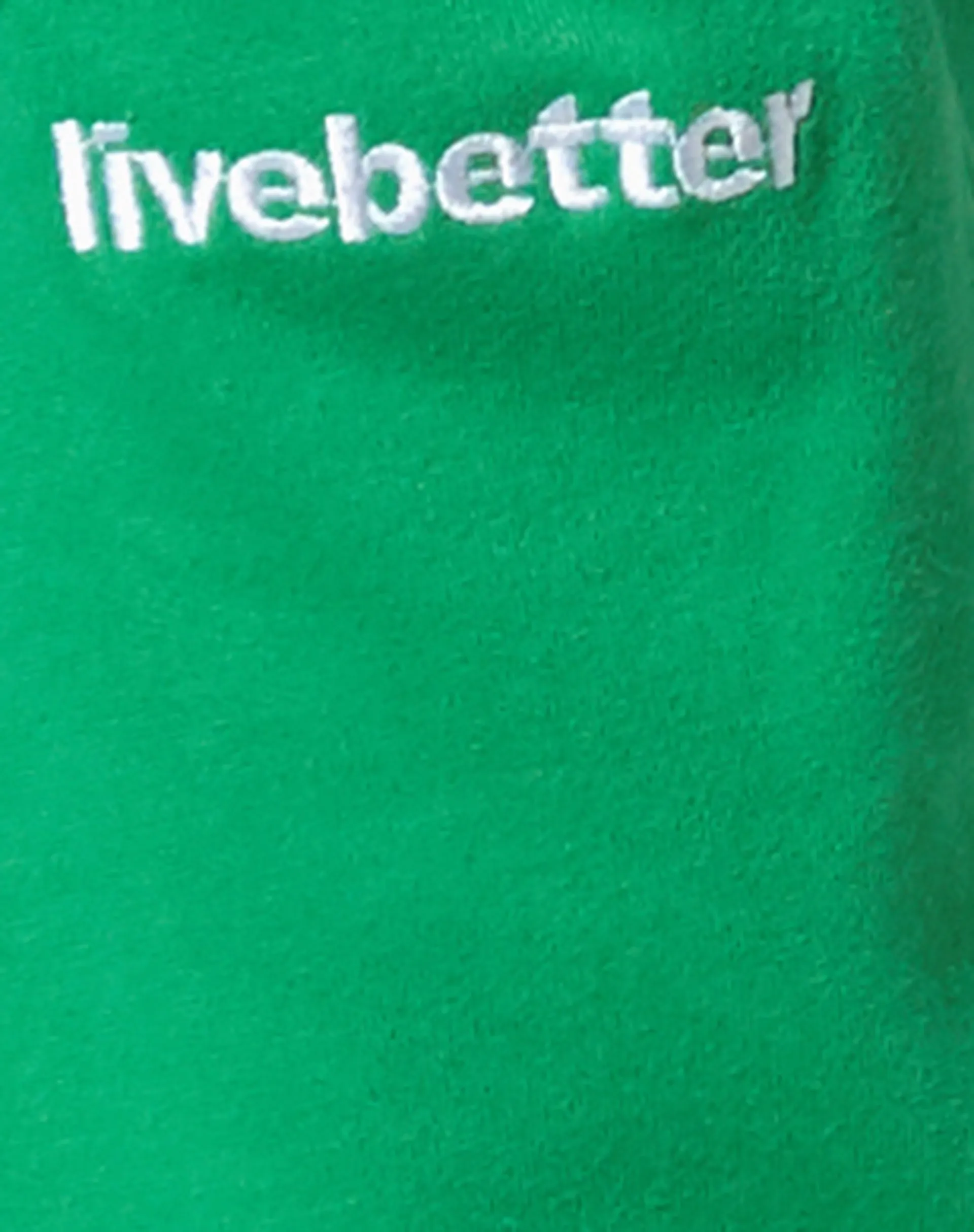 Basta Jogger in Fun Green with 'Live Better' Embro