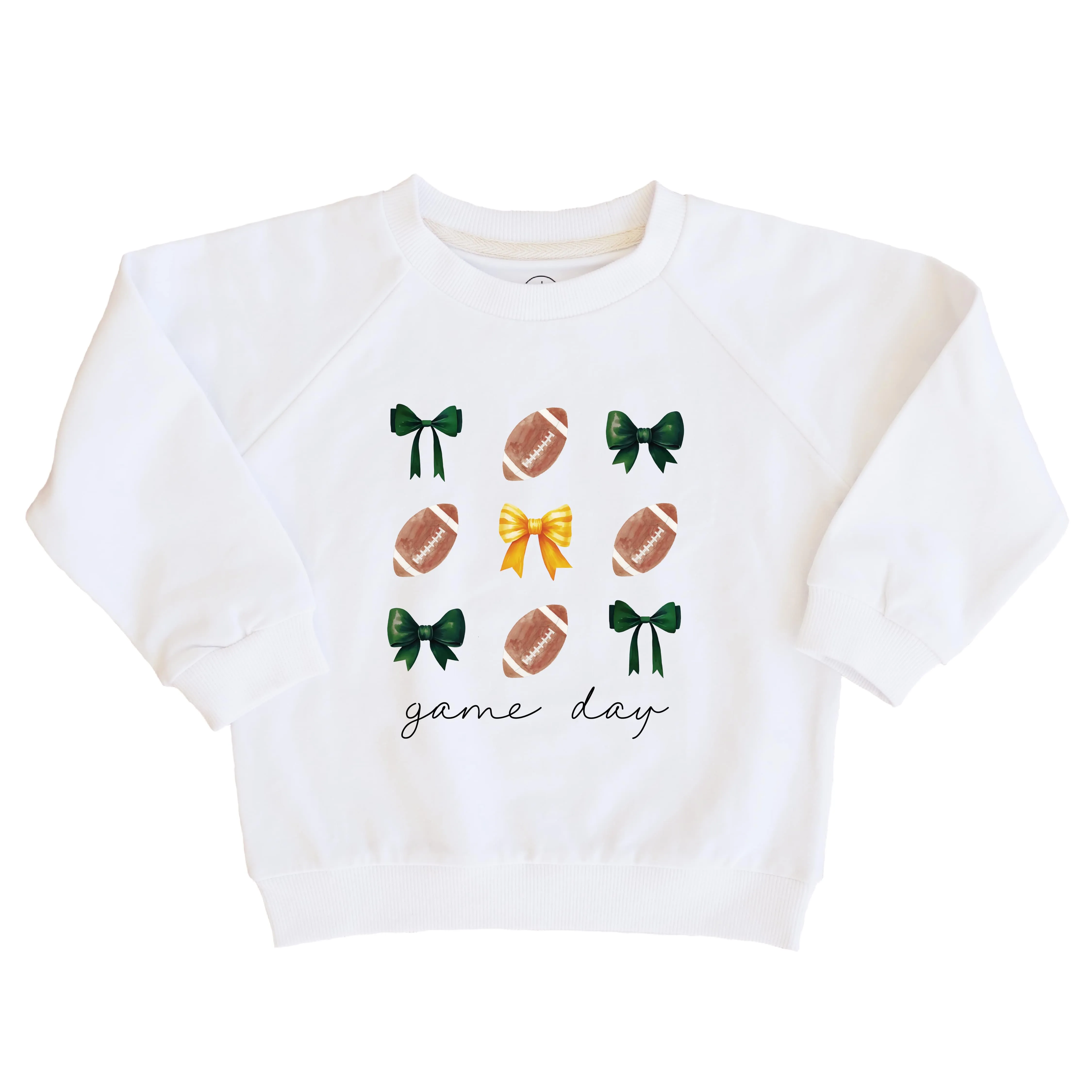 Baylor University | Footballs & Bows Kids Graphic Sweatshirts