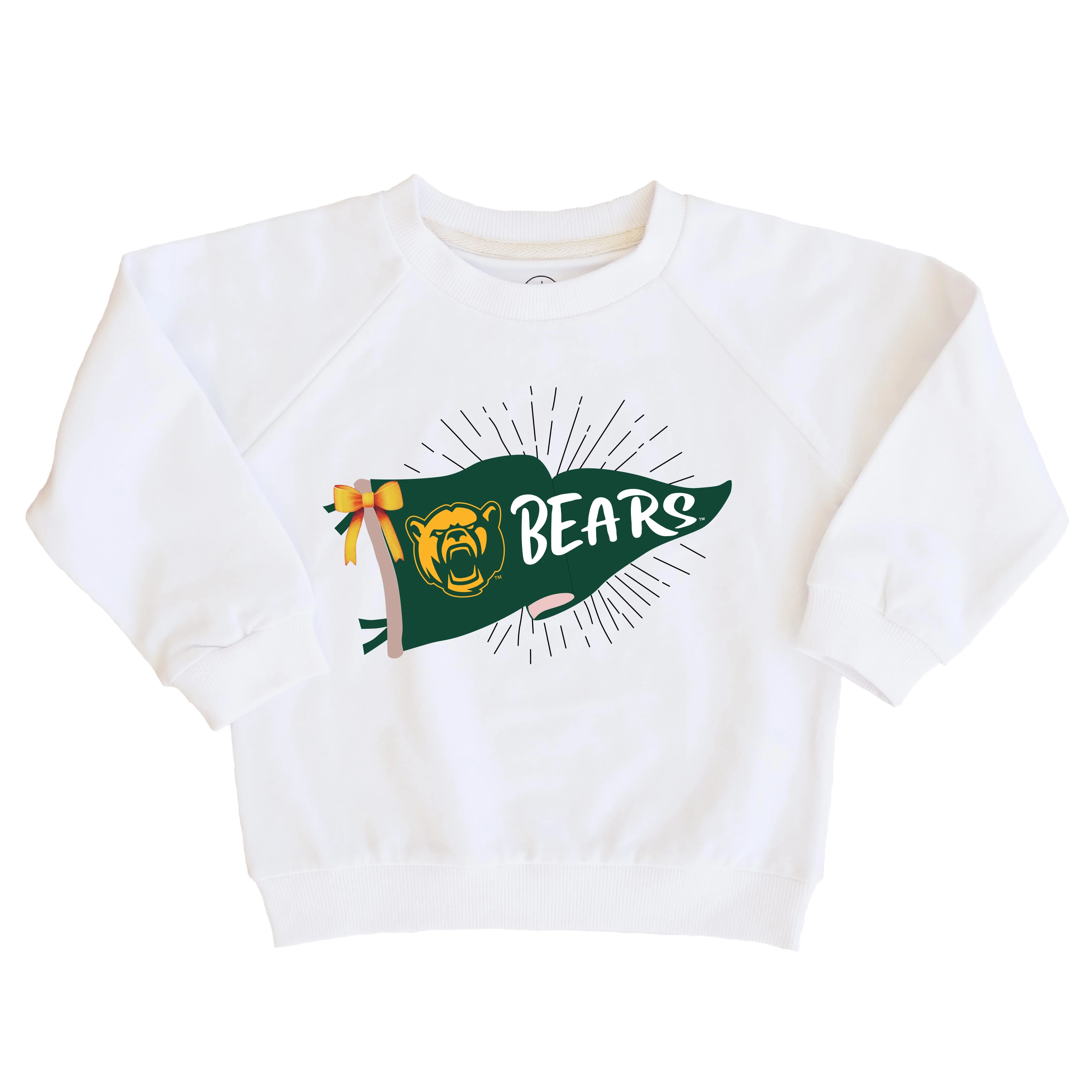 Baylor University | Footballs & Bows Kids Graphic Sweatshirts