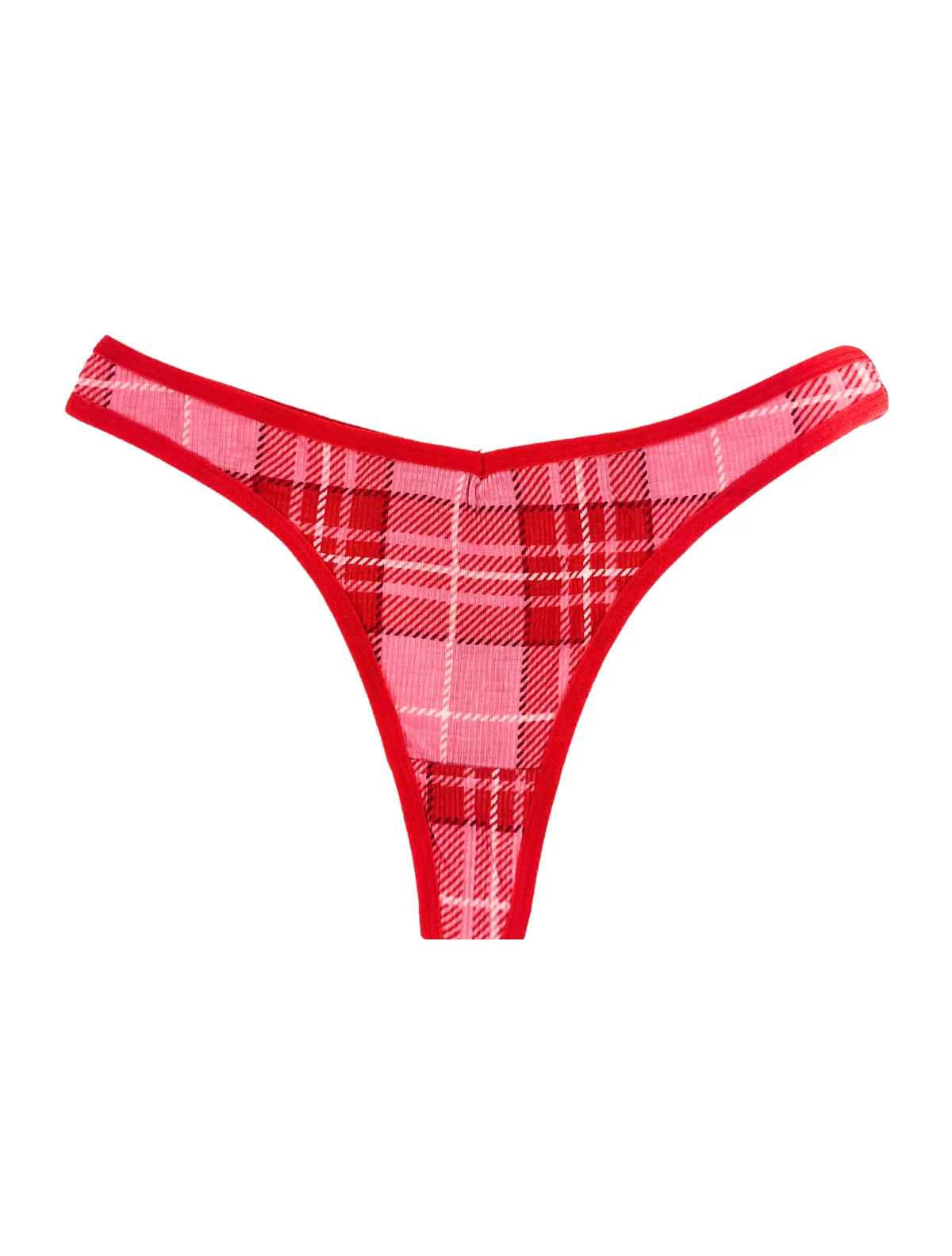 BeChill™ Berry Bliss Ripped Plaid Thong