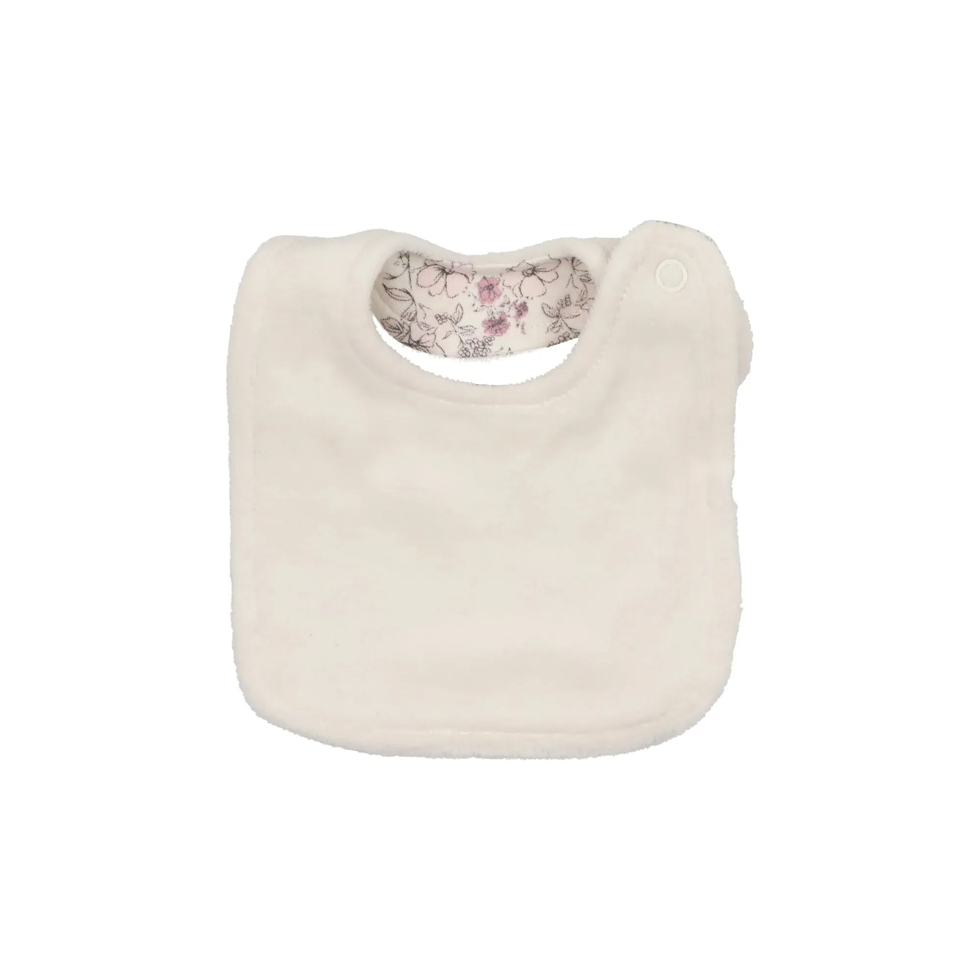 Bee & Dee Mauve/White Floral Knot Velour Bib