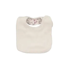 Bee & Dee Mauve/White Floral Knot Velour Bib