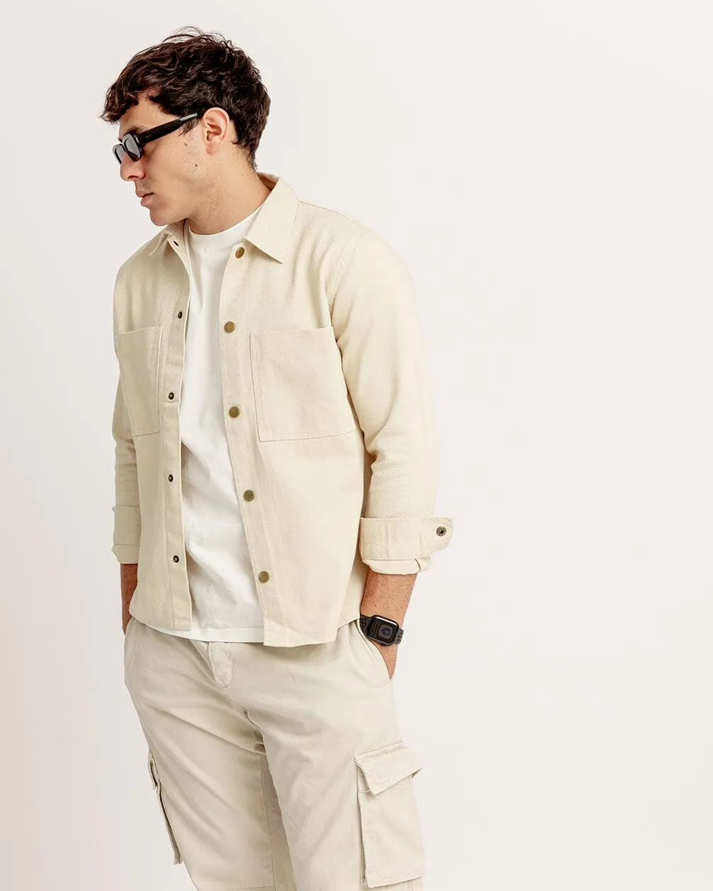 Beige Overshirt Jacket