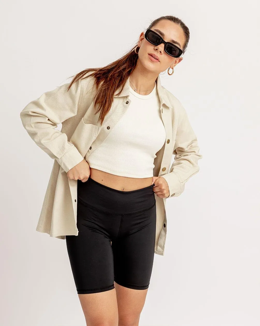 Beige Overshirt Jacket