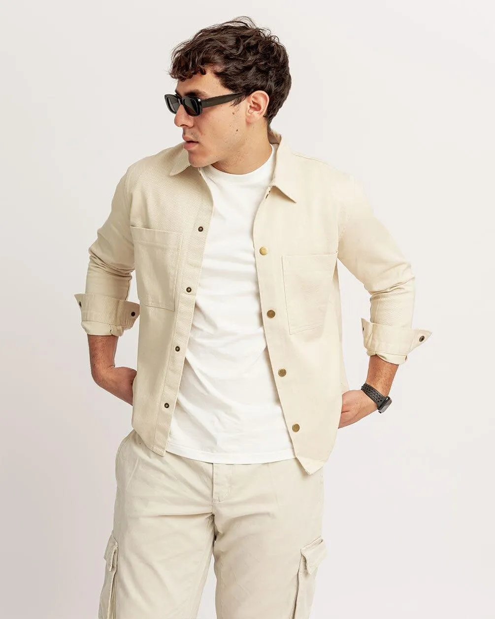 Beige Overshirt Jacket