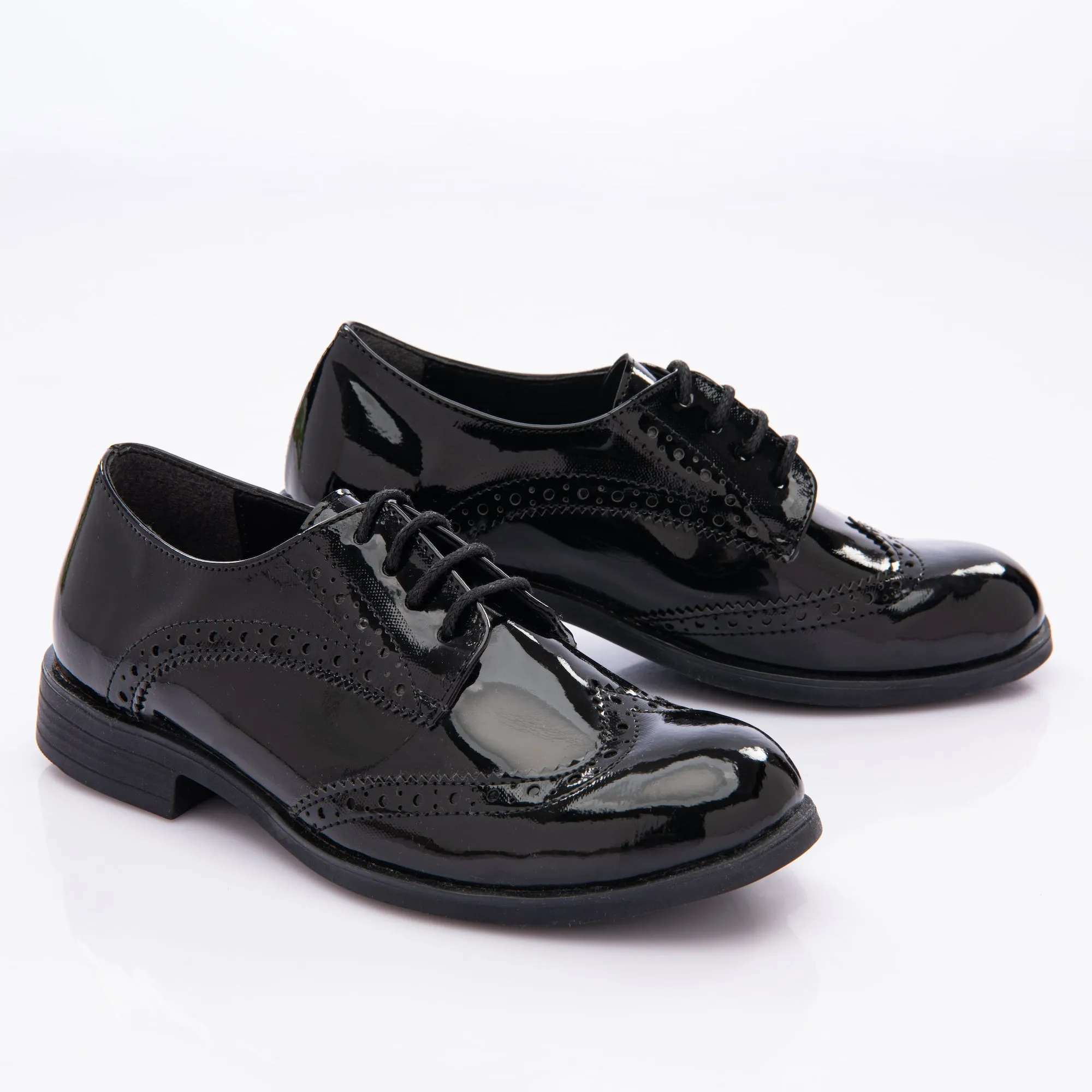 Black Patent Brogue Dress Shoes