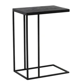 Black Wood and Black Metal Sofa Table 62cm