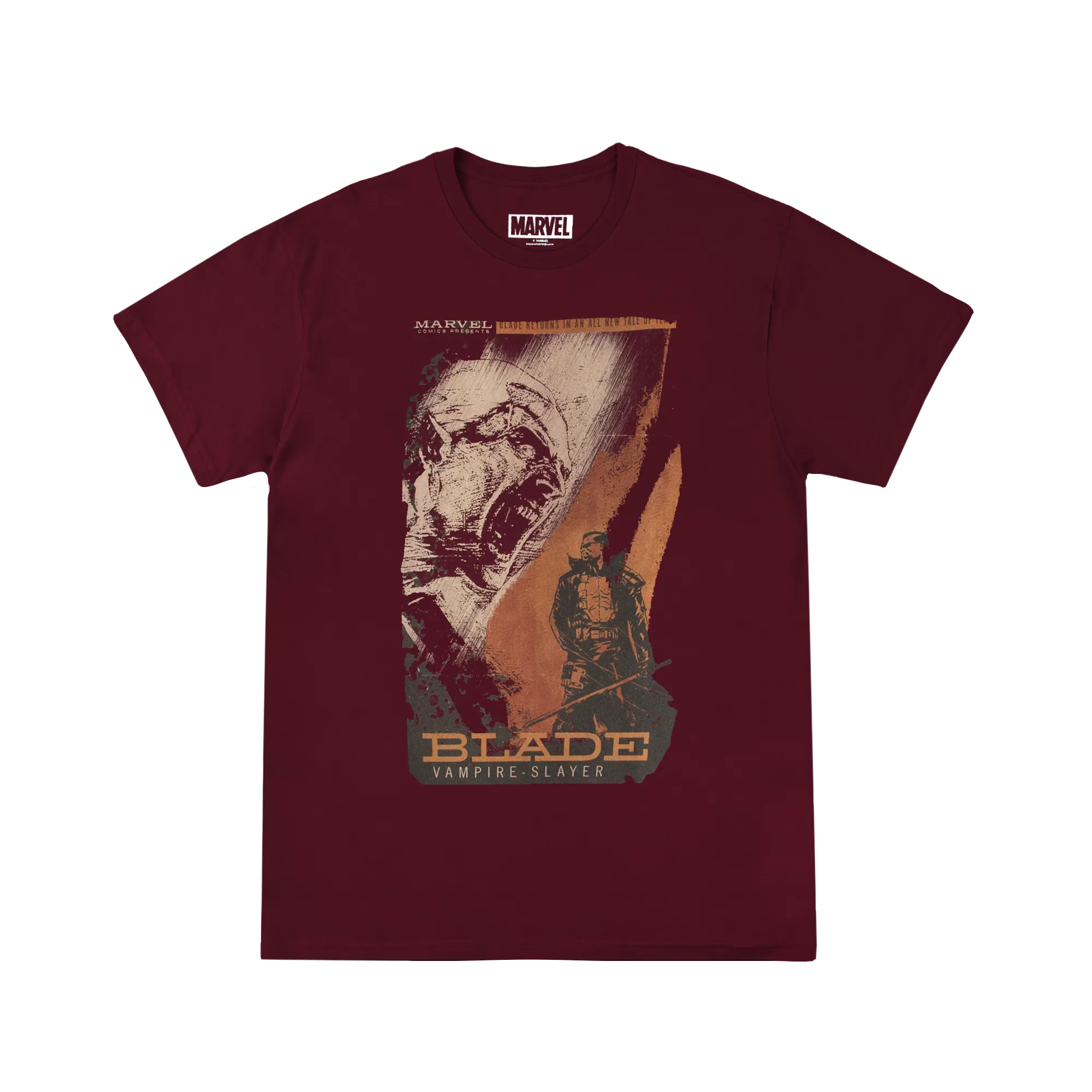 Blade Maroon Grindhouse Poster Tee