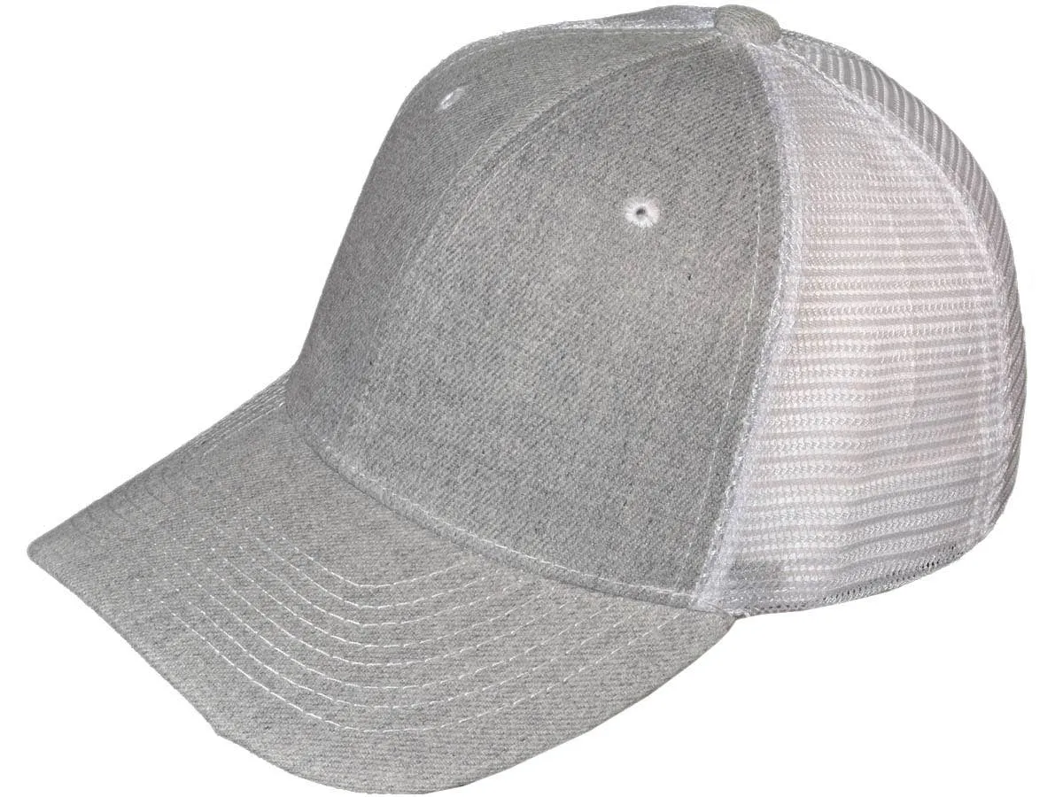 Blank Trucker Hats - Structured Mesh BK Caps