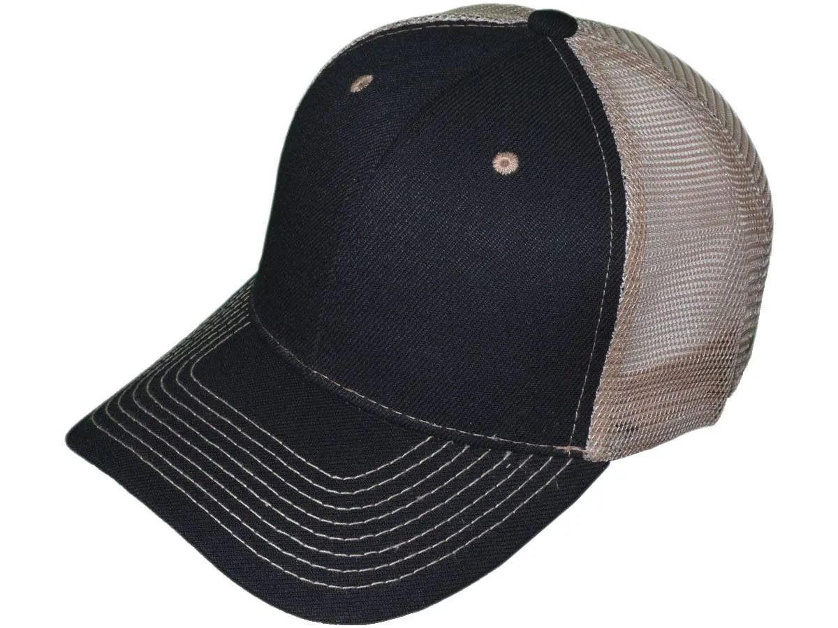 Blank Trucker Hats - Structured Mesh BK Caps