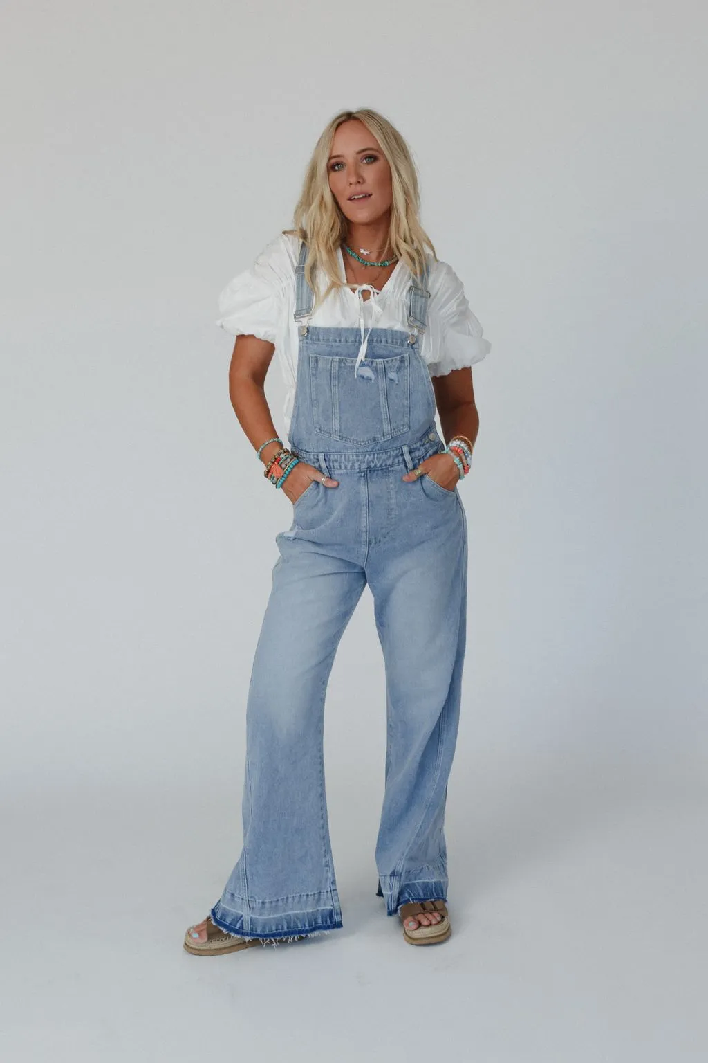 Cali Dream Denim Overalls - Light Wash