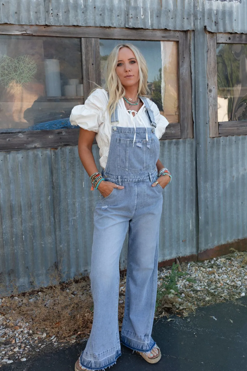 Cali Dream Denim Overalls - Light Wash