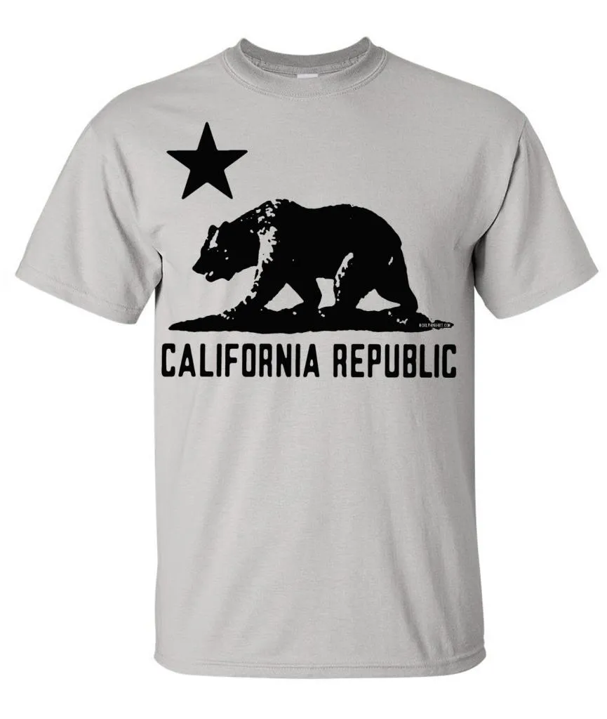 California Flag Oversized Black Silhouette T-shirt/tee