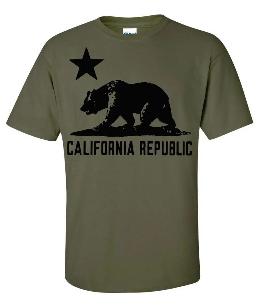 California Flag Oversized Black Silhouette T-shirt/tee