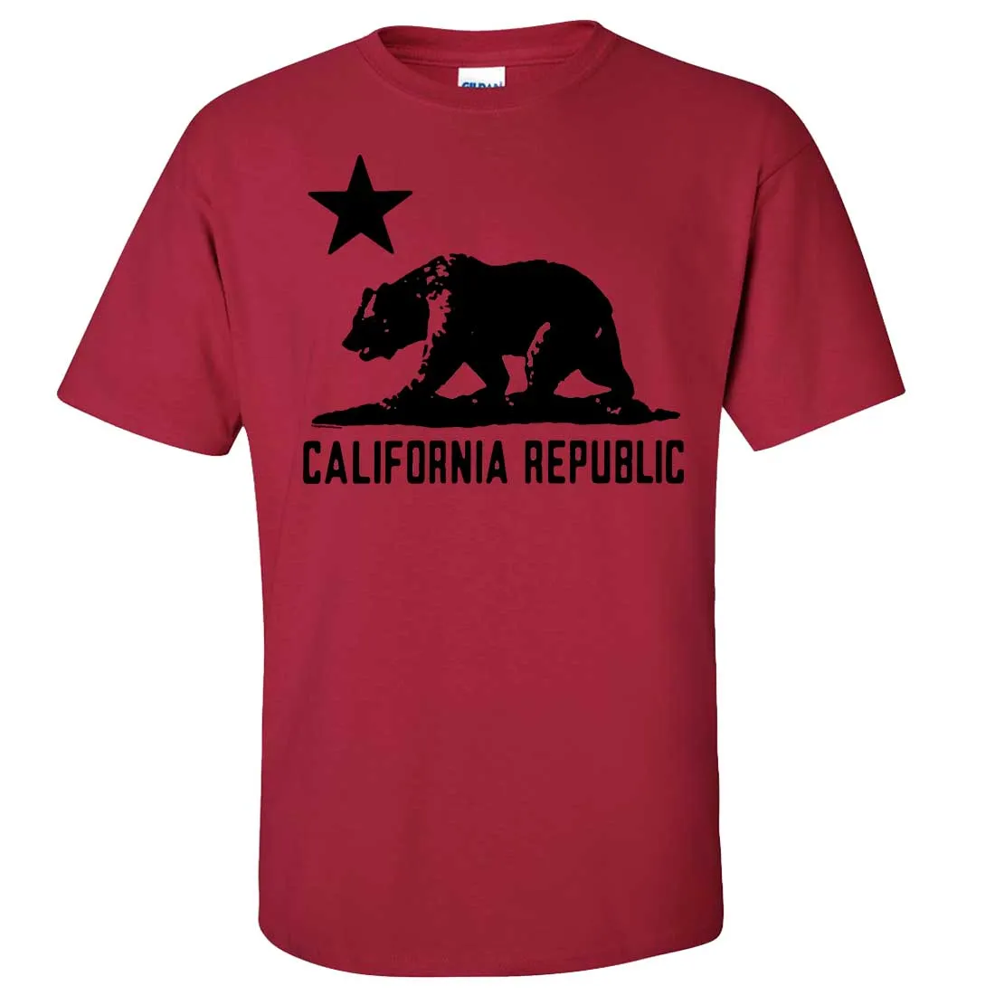 California Flag Oversized Black Silhouette T-shirt/tee