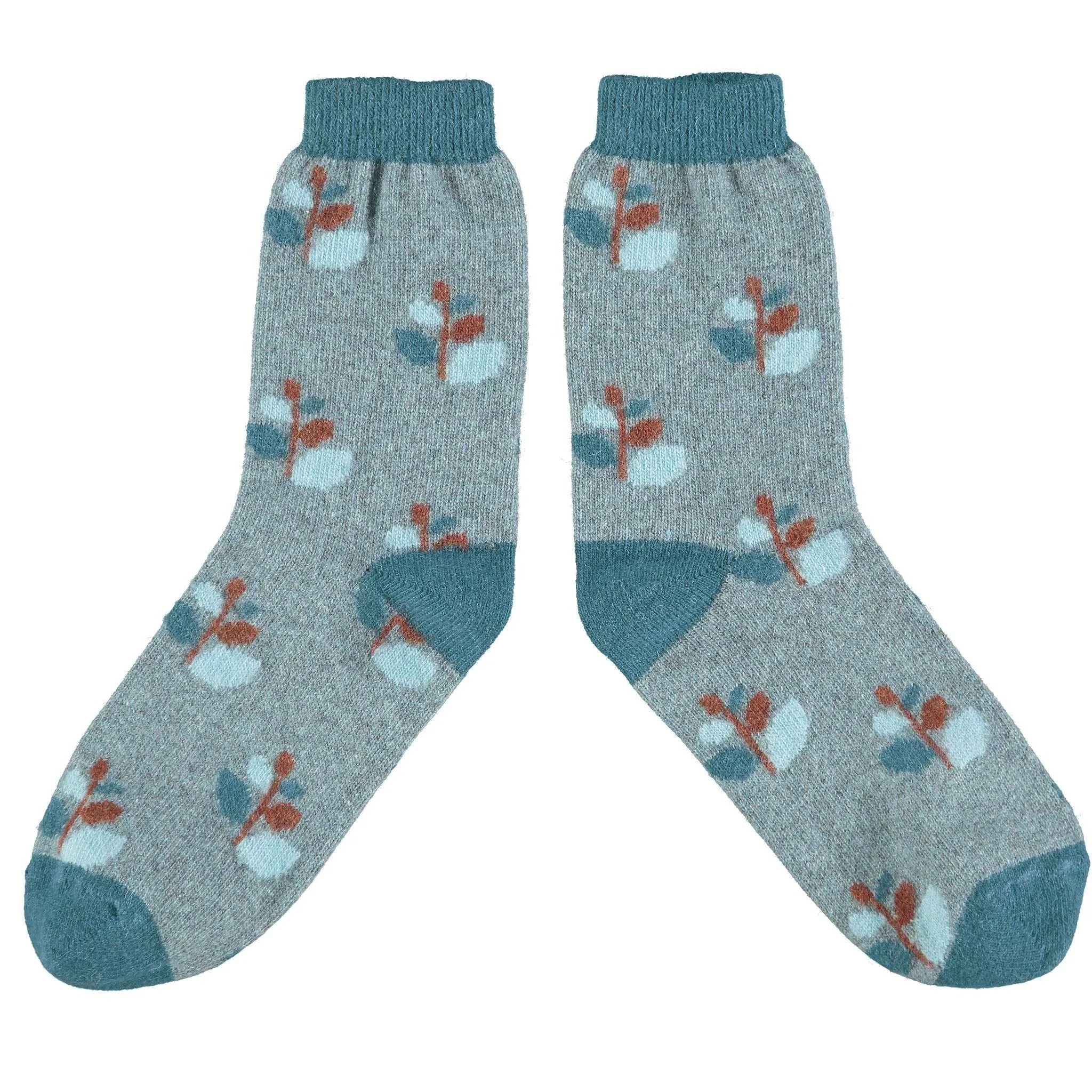 Catherine Tough x Dorset Cereals Unisex Lambswool Breakfast Socks - Patterned