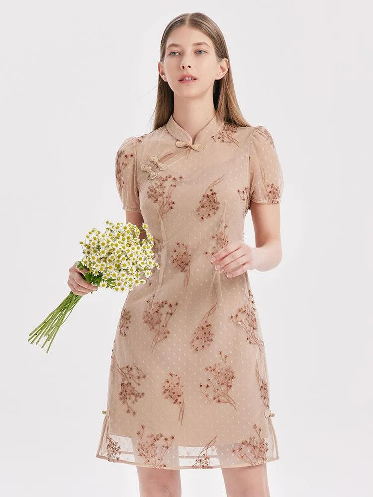 Cheongsam Embroidery Dress