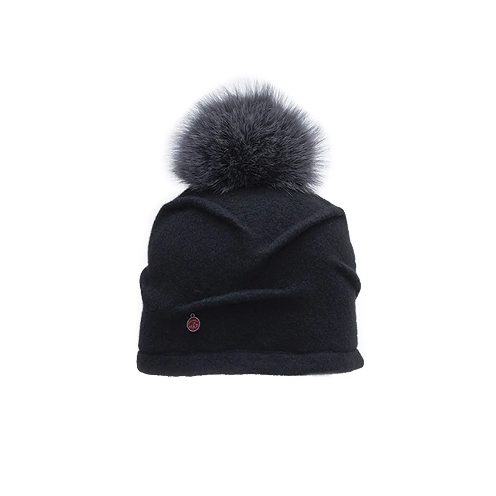 CLARETA - ORMOS PLEATED BEANIE WITH UPCYCLED FUR POM