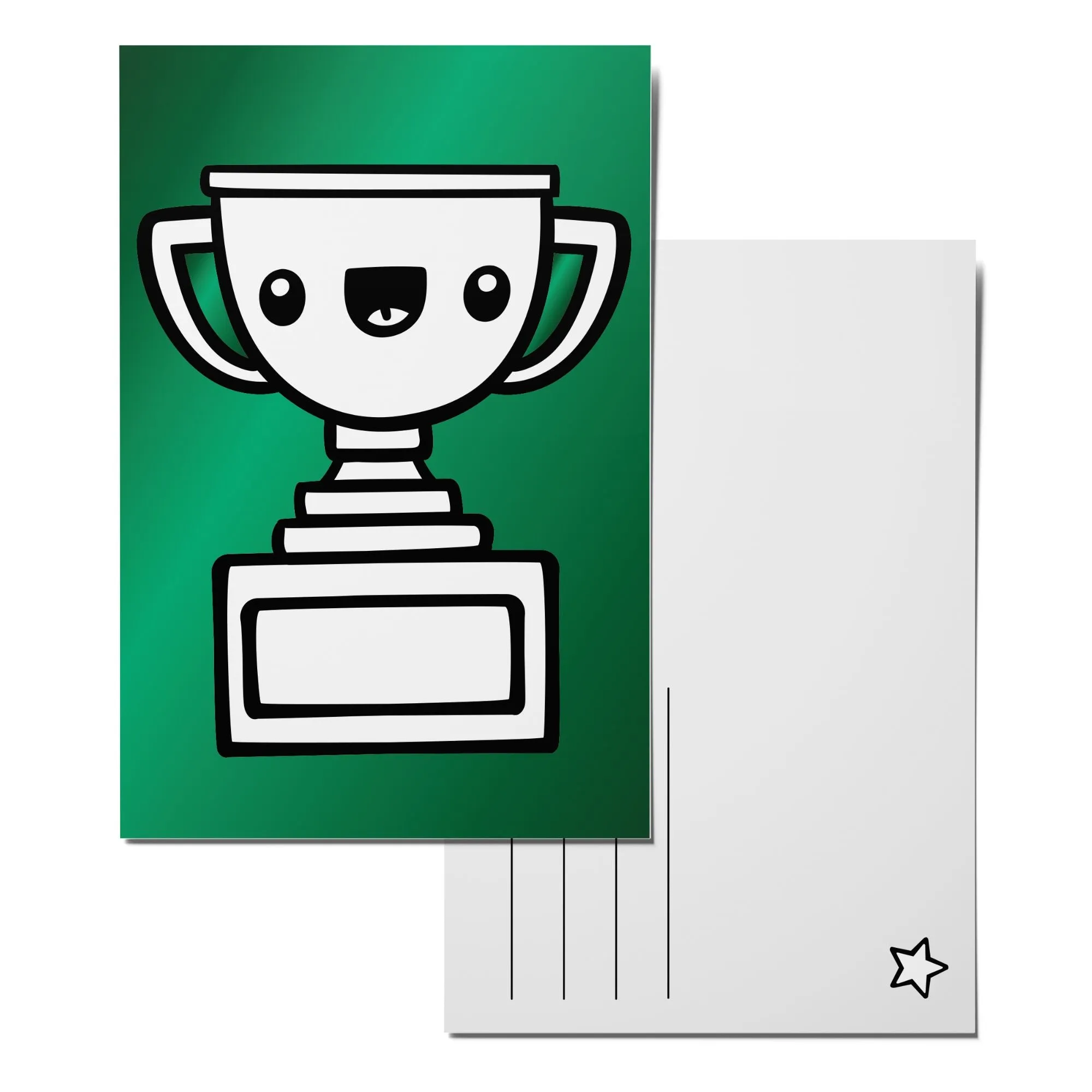 Color-in Trophy Postcard Pack