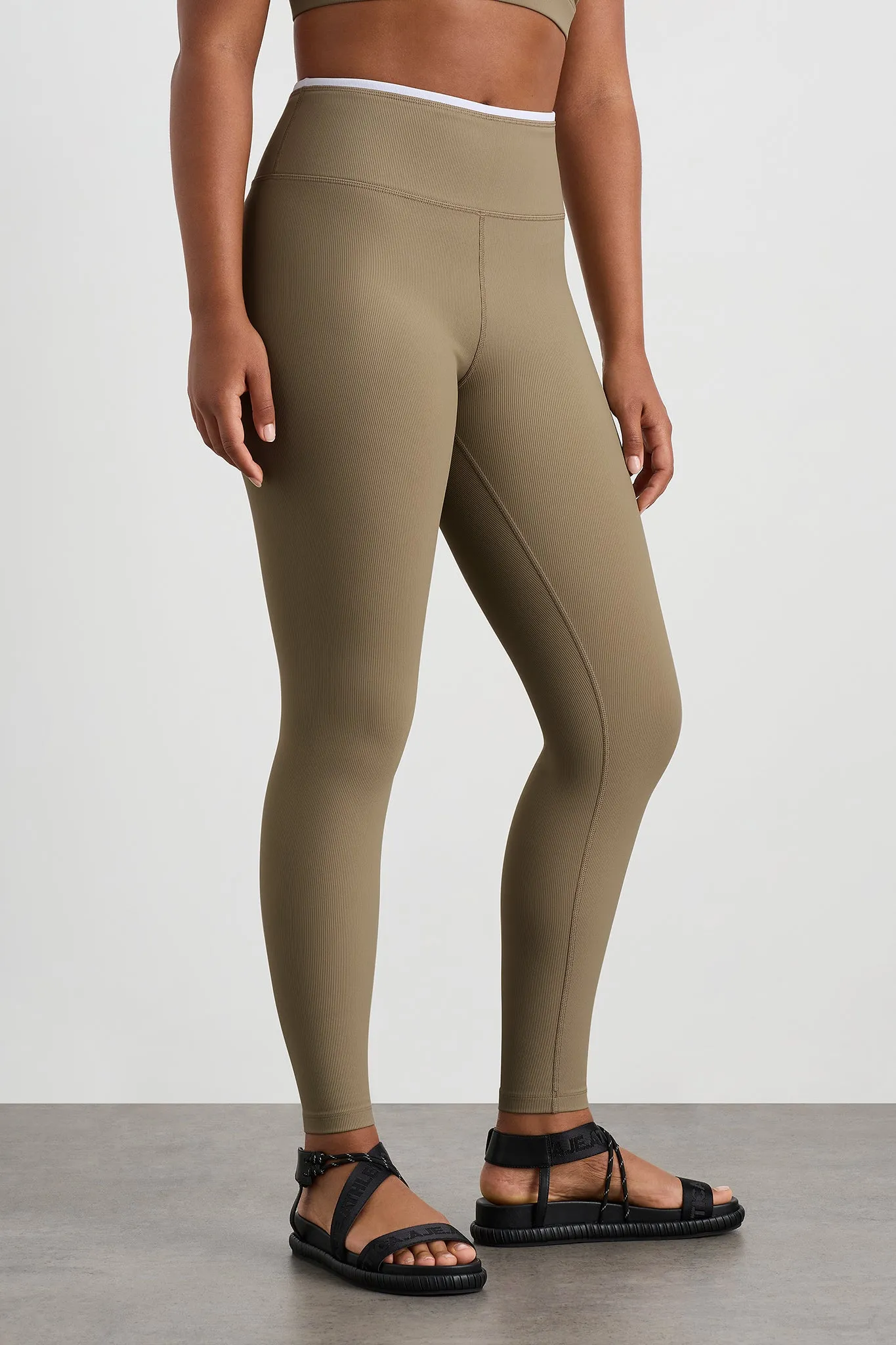 Contrast Ribbed Full Length Legging 203