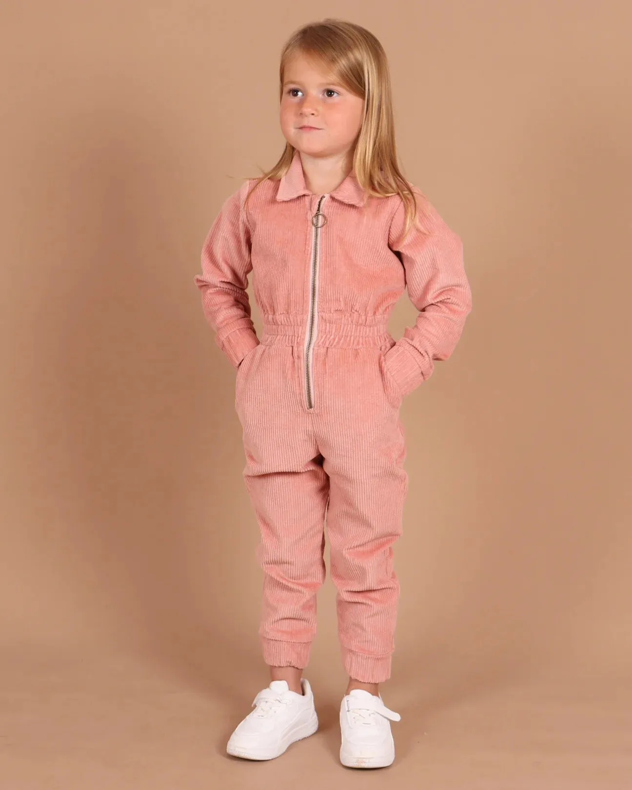 Corduroy Zip Jumpsuit