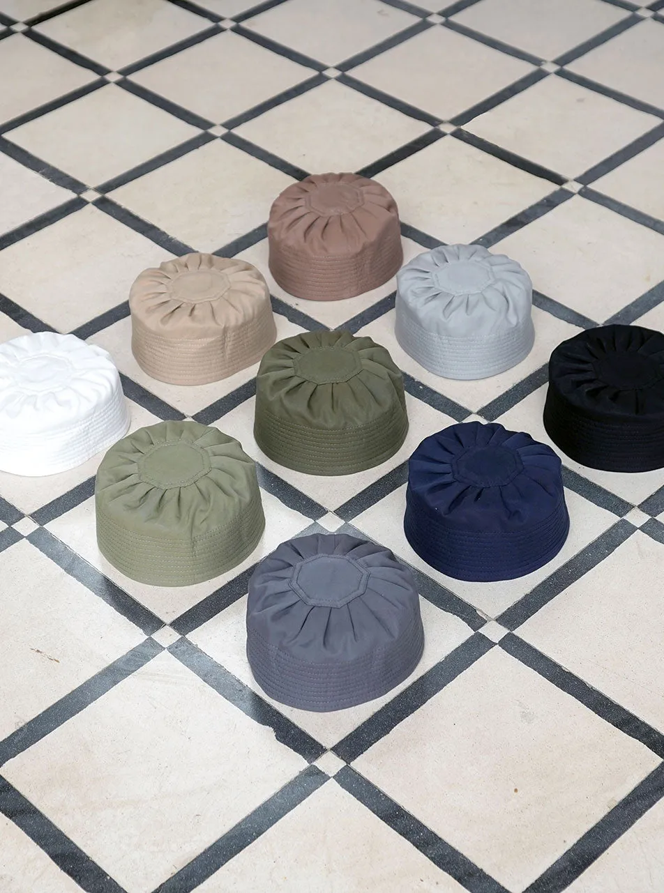 Cotton and Lyocell Pleated Hat