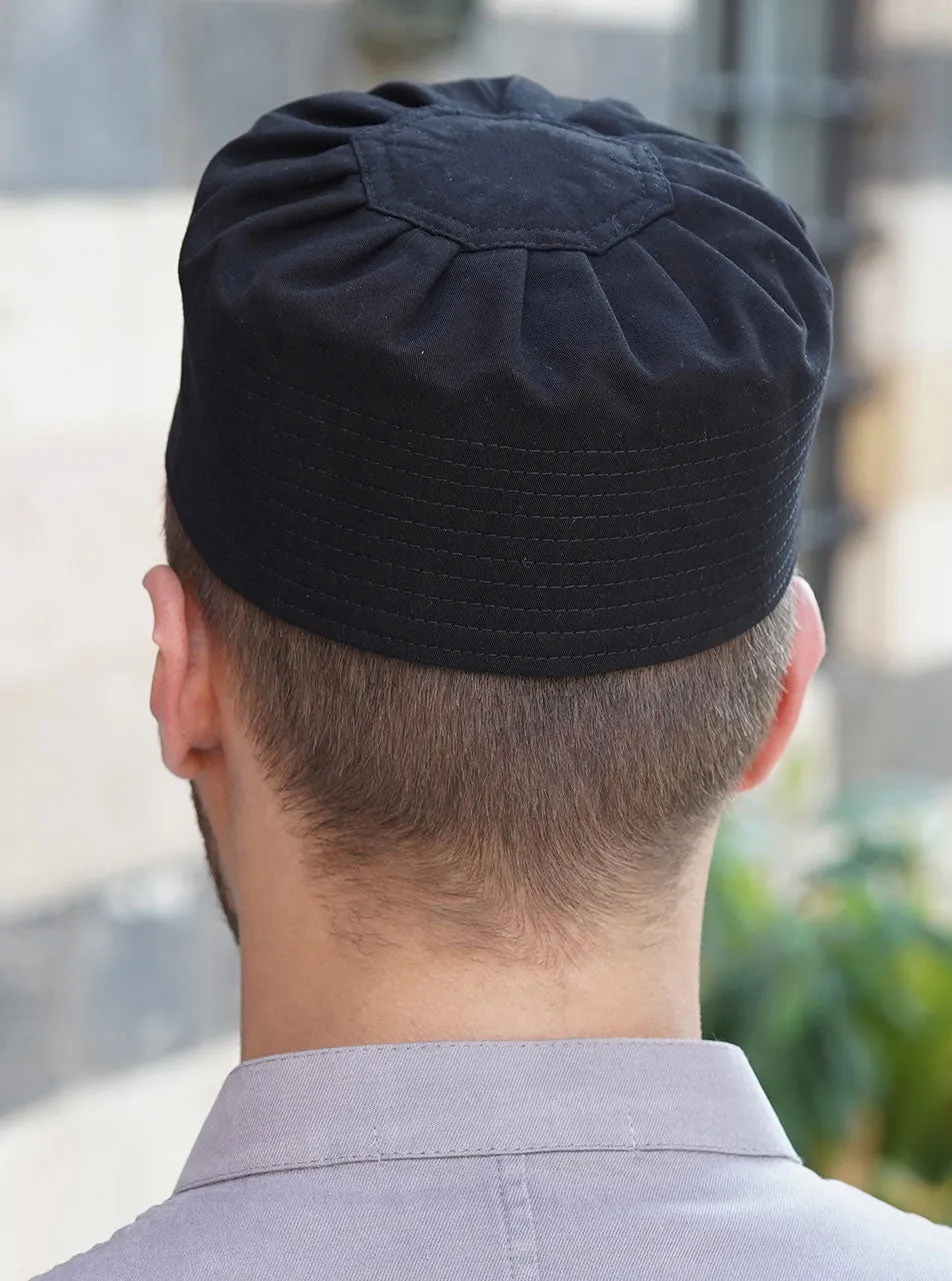 Cotton Pleated Kufi Hat