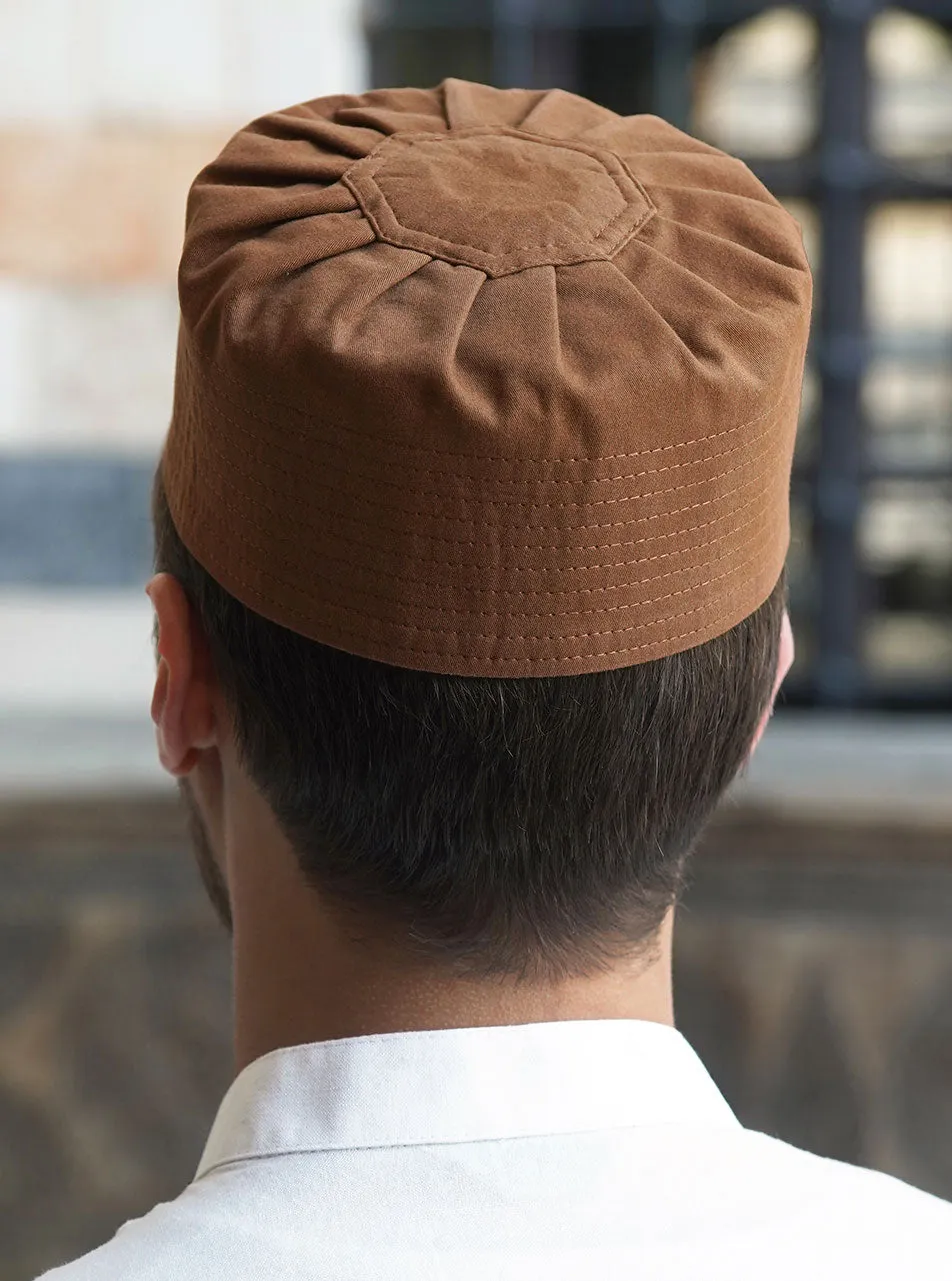 Cotton Pleated Kufi Hat