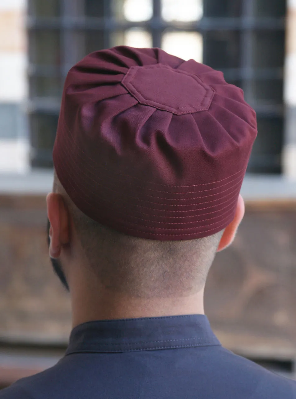 Cotton Pleated Kufi Hat